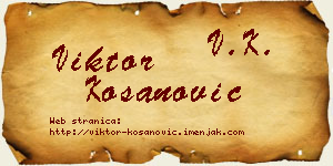 Viktor Kosanović vizit kartica